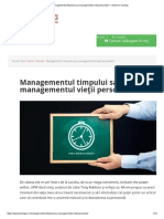 Managementul Timpului Sau Managementul Vieții Personale - Extreme Training