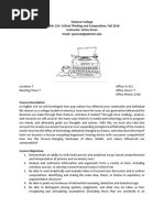 Palomar College English 110: Critical Thinking and Composition, Fall 2018 Instructor: Victor Perez Email: Vperez1@palomar - Edu