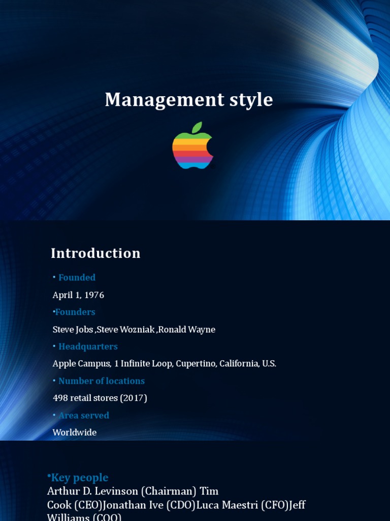 Apple Inc. Leadership Styles Explained | PDF | Apple Inc. | Steve Jobs