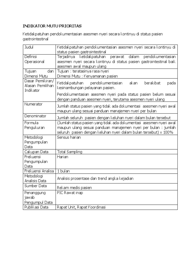 Indikator Rawat Inap PDF
