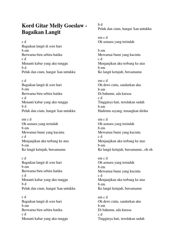 Kord Gitar Melly Goeslaw Pdf