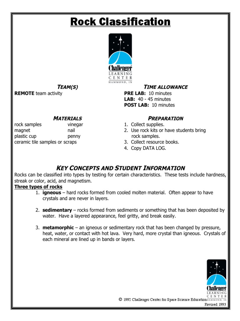 Rock Classification PDF | PDF | Sedimentary Rock | Igneous Rock