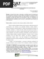 ALOCAÇÃO DE RECURSOS PÚBLICOS E ECONOMIA DA CULTURA