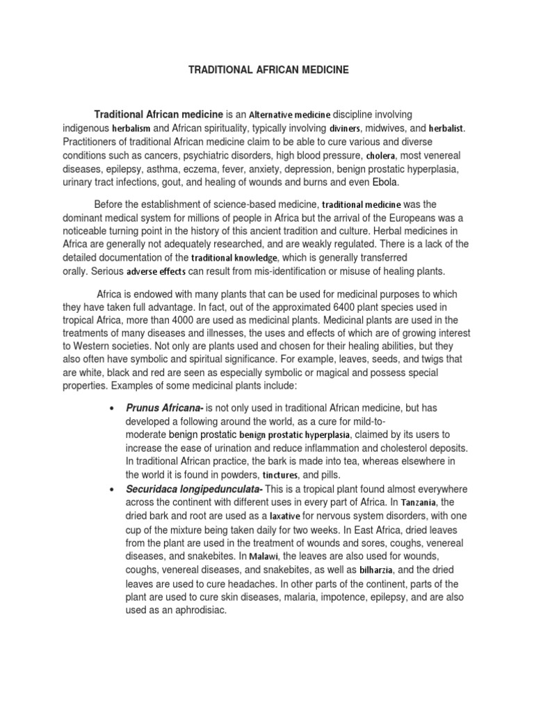 Understanding Traditional African Medicine | PDF | Health Sciences ...