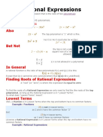 Rational Expressions: Other Examples: Also