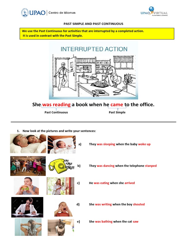 PAST SIMPLE AND PAST CONTINUOUS-Exercises | PDF