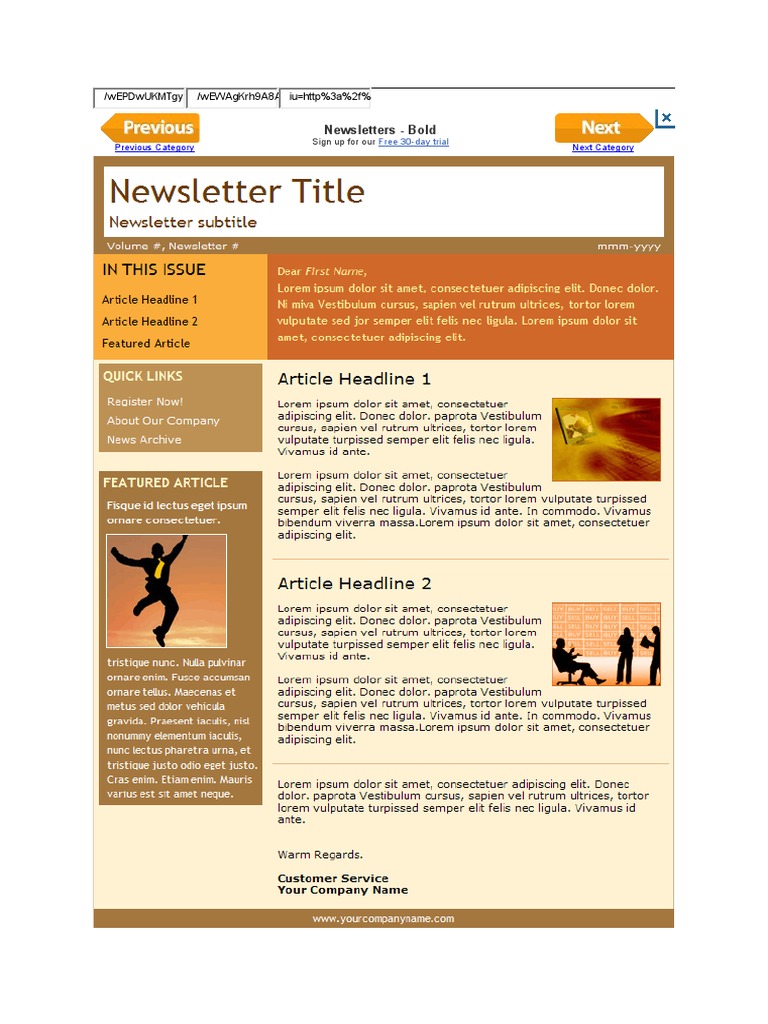 Business Newsletter Templates | PDF