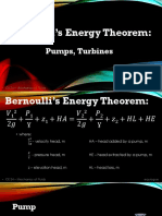 Bernoulli's Energy Theorem: Pumps, Turbines