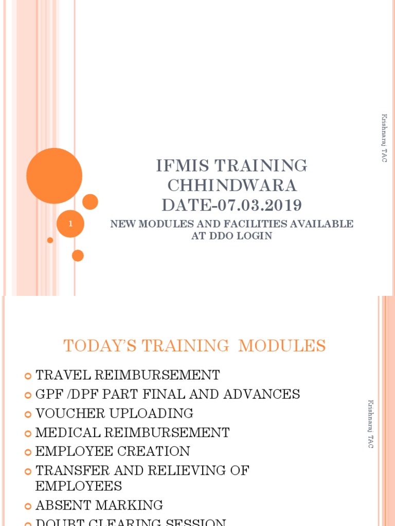 IFMIS Training Manual Overview | PDF | Computing | Software