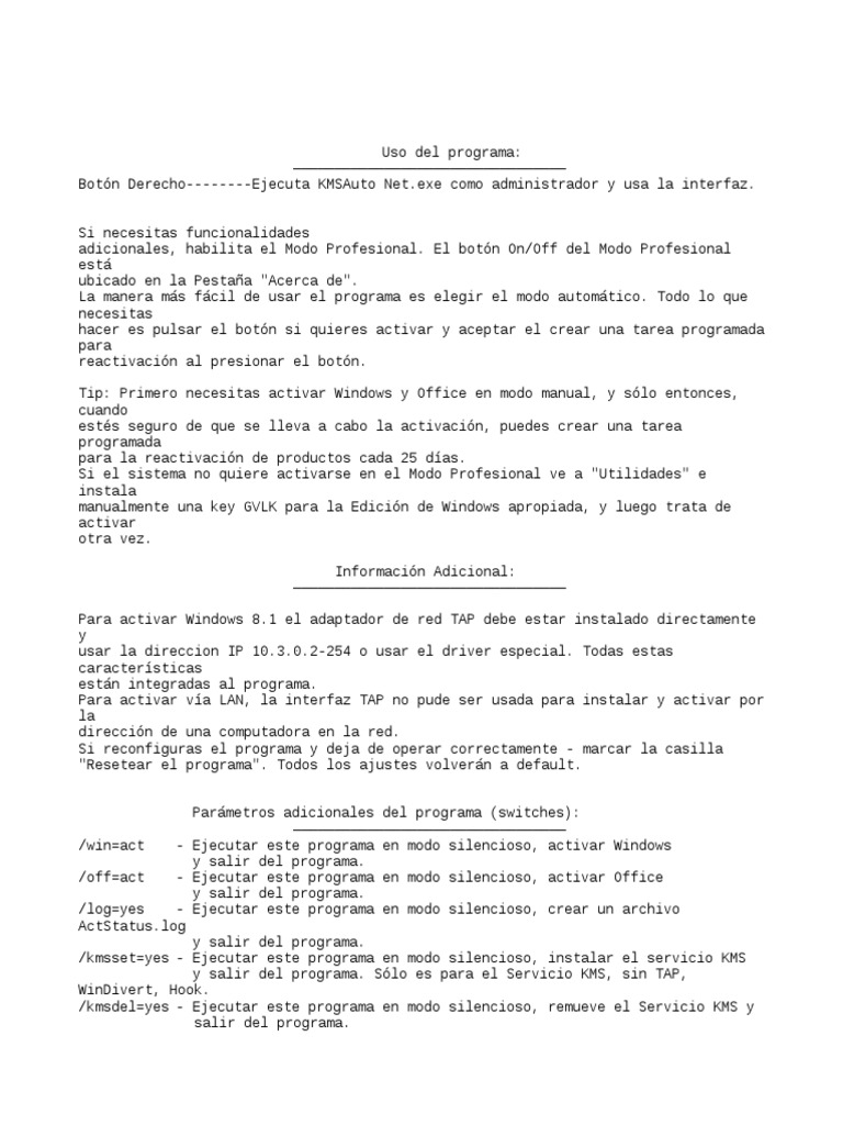 Instrucciones Kms Auto PDF Microsoft Office Software