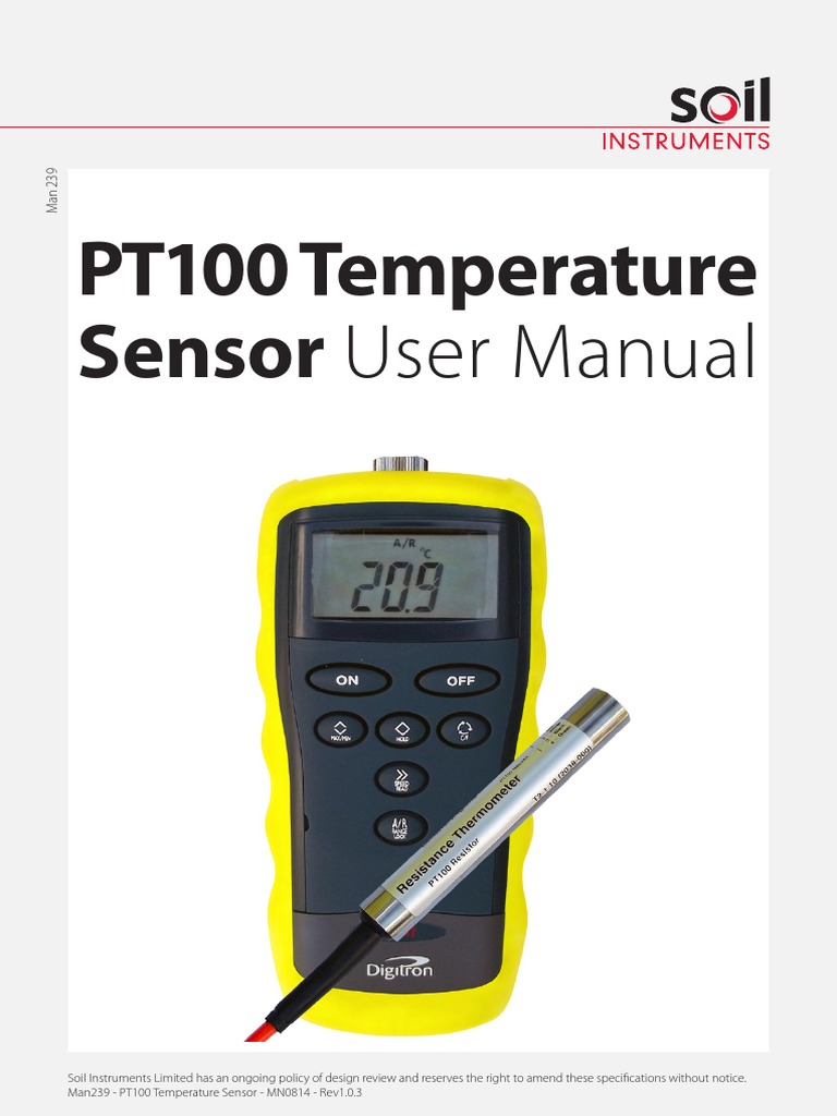 PT100 Temperature Sensor User Manual | PDF | Electrical Connector ...