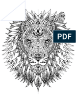 Mindfulness Colouring Lions Head