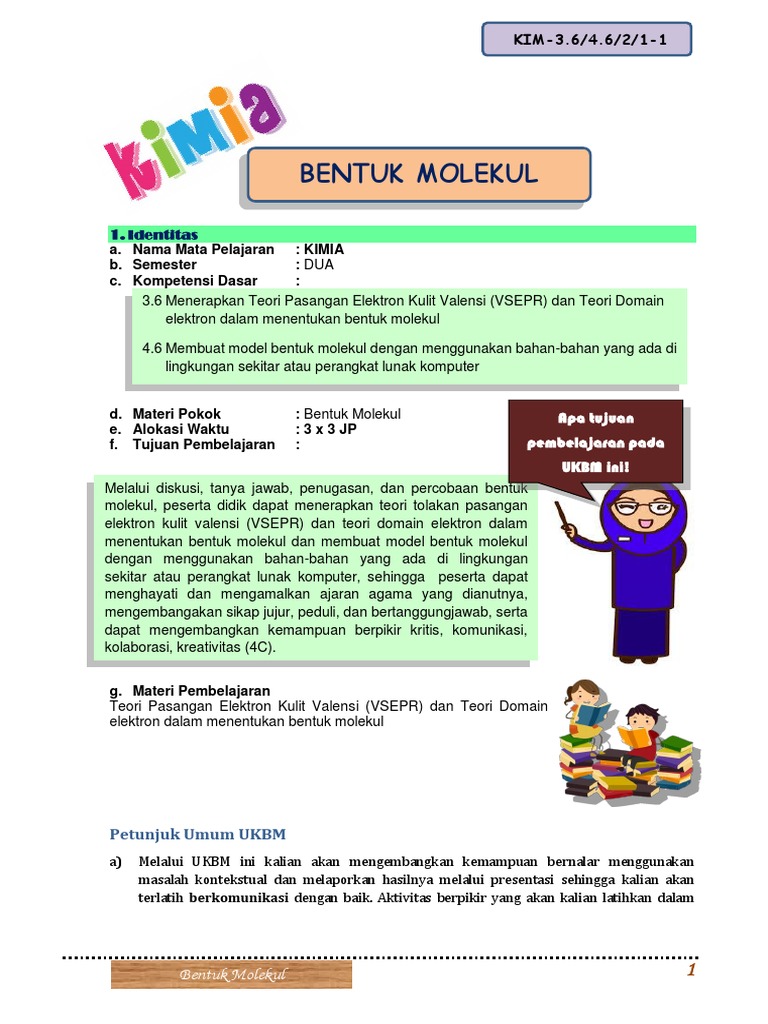 1 1 Ukbm Bentuk Molekul Pdf