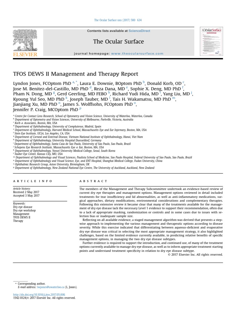 Tfos dews ii management ther pdf pdf evidence based medicine