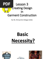 Creating Design in Garment Construction: Lesson 3