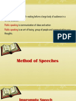 Kinds of Speeches