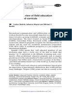 A Worldwide View of Field Education Structures and Curricula