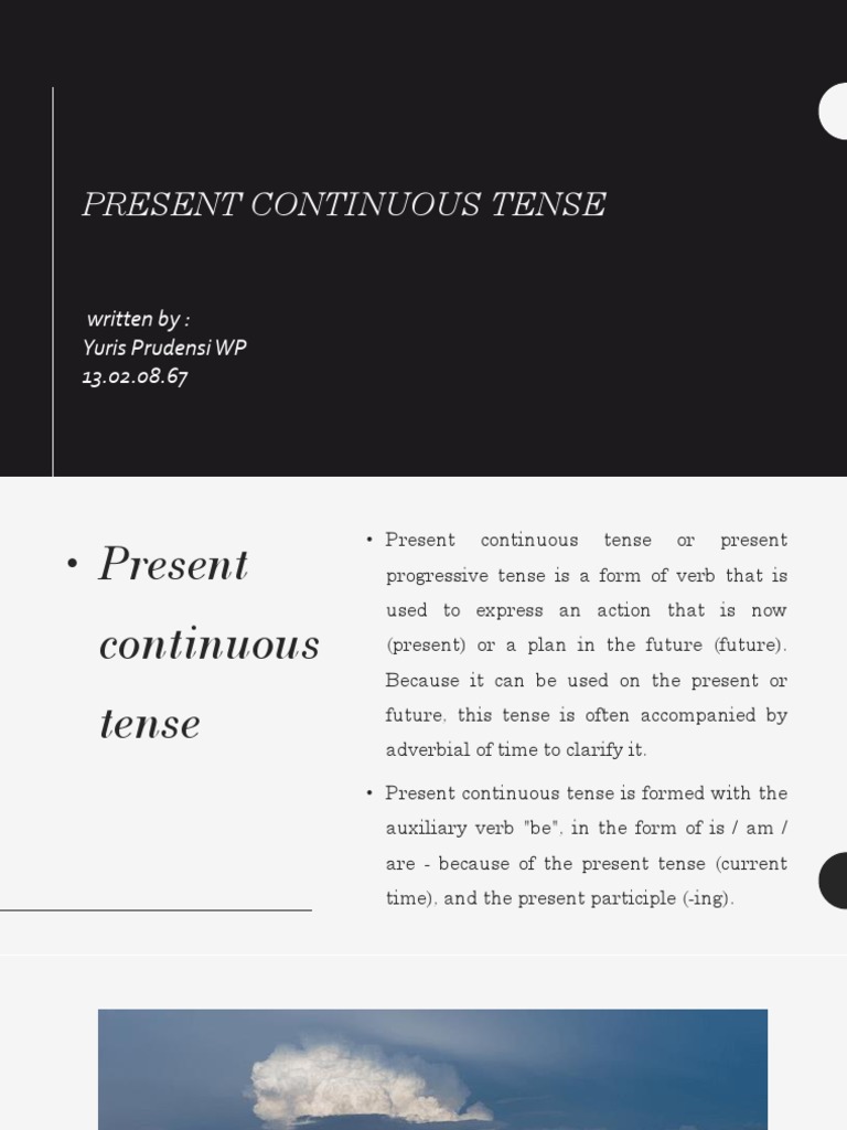 Present Continuous Tense | PDF | Grammatical Tense | Verb