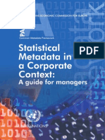 Common Metadata Framework. Part A.  Statistical Metadata in a Corporate Context