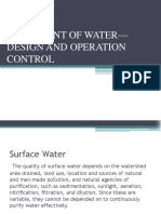 Treatment of Water— Design and Operation Control (1)