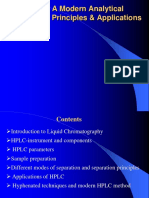 HPLC, A Modern Analytical Technique: Principles & Applications