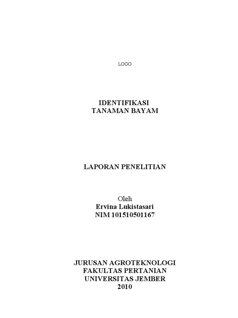 Laporan Penelitian Bayam