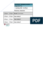 Timetable