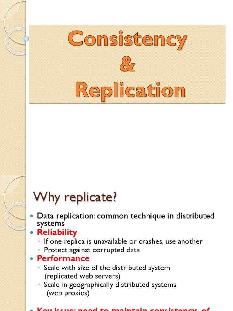 Consistency and Replication in Distributed System | PDF | Cache ...