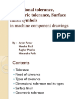 Dimensional Tolerance, Geometric Tolerance, Surface Finish Symbols
