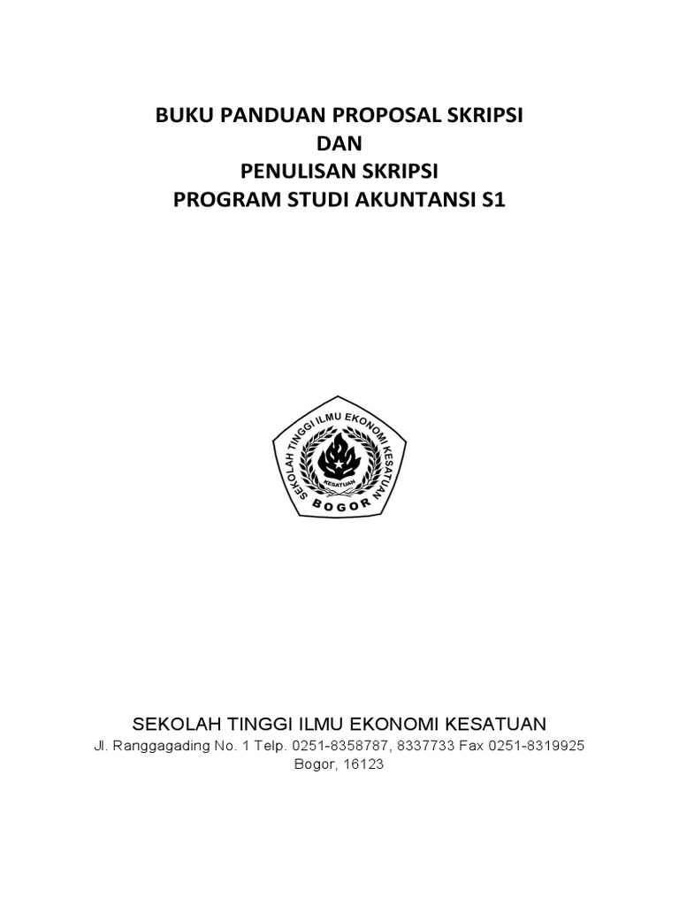Panduan Skripsi Akuntansi S1 2017 Stie Kesatuan