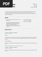 CV Template - Private Sector Jobs