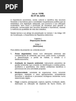 LEI DA FLORESTA E FAUNA BRAVIA