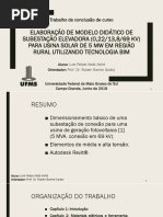 Trabalho sobre subestação de usina fotovoltáica