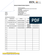 Formulir Pendaftaran Pelatihan Syncore