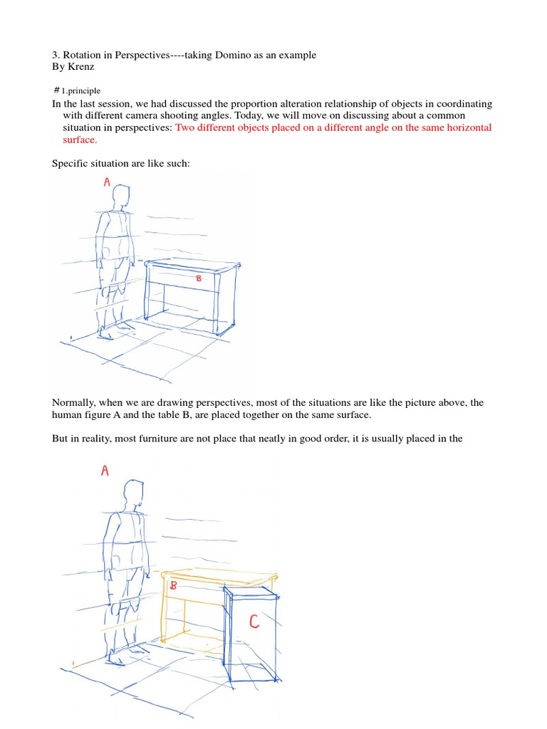 Mastering Perspective: Object Rotation Techniques | PDF | Perspective ...