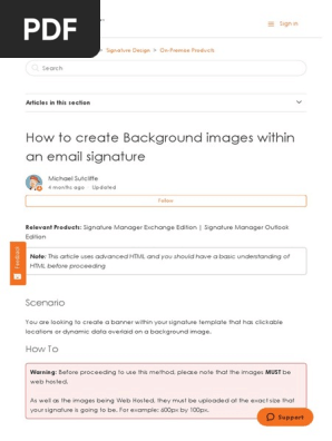 How To Create Background Images Within An Email Signature