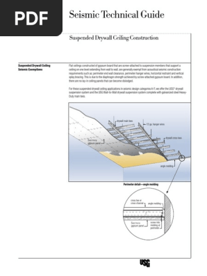 Seismic Technical Guide Suspended Drywall Ceiling
