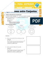 Operaciones Entre Conjuntos Ejercicios para Sexto de Primaria