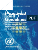Principles and Guidelines on Confidentiality Aspects of Data Integration Undertaken for Statistical or Related Research Purposes