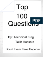 Top 100 Question by Talib PDF