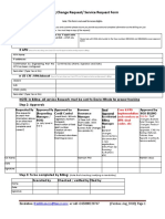 Billing Change Request - Service Request Form - 2018