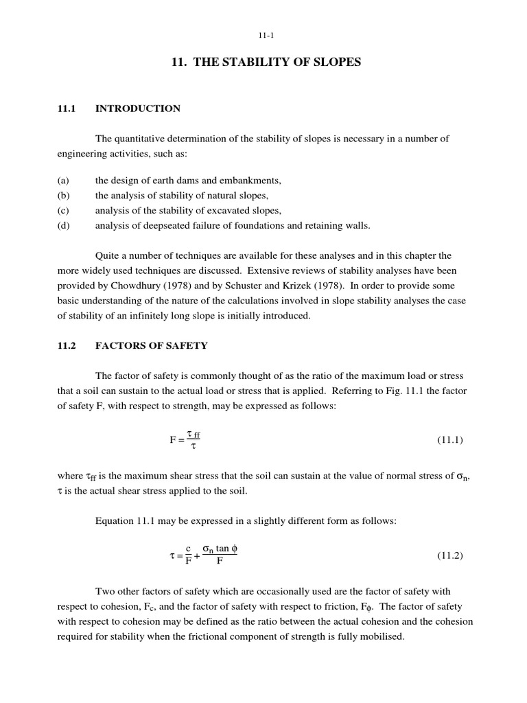 The Stability of Slopes PDF | PDF | Geotechnical Engineering ...