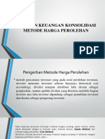 Laporan Keuangan Konsolidasi Metode Harga Perolehan