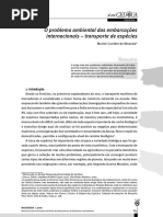 O problema ambiental das embarcações internacional - transporte de espécies