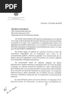 Carta de Nicolás Maduro a Michelle Bachelet 11.07.2019