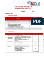 Level 1 - Checklist and Grading Matrix of Submission Package