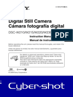 Digital Still Camera Cámara Fotografía Digital: DSC-W210/W215/W220/W230