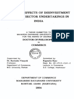 Trends & Effects of Disinvestment in Public Sector Undertakings in India