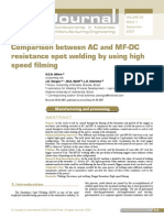 Comparison Between AC and MF-DC Resistance Spot Welding by Using High Speed Filming