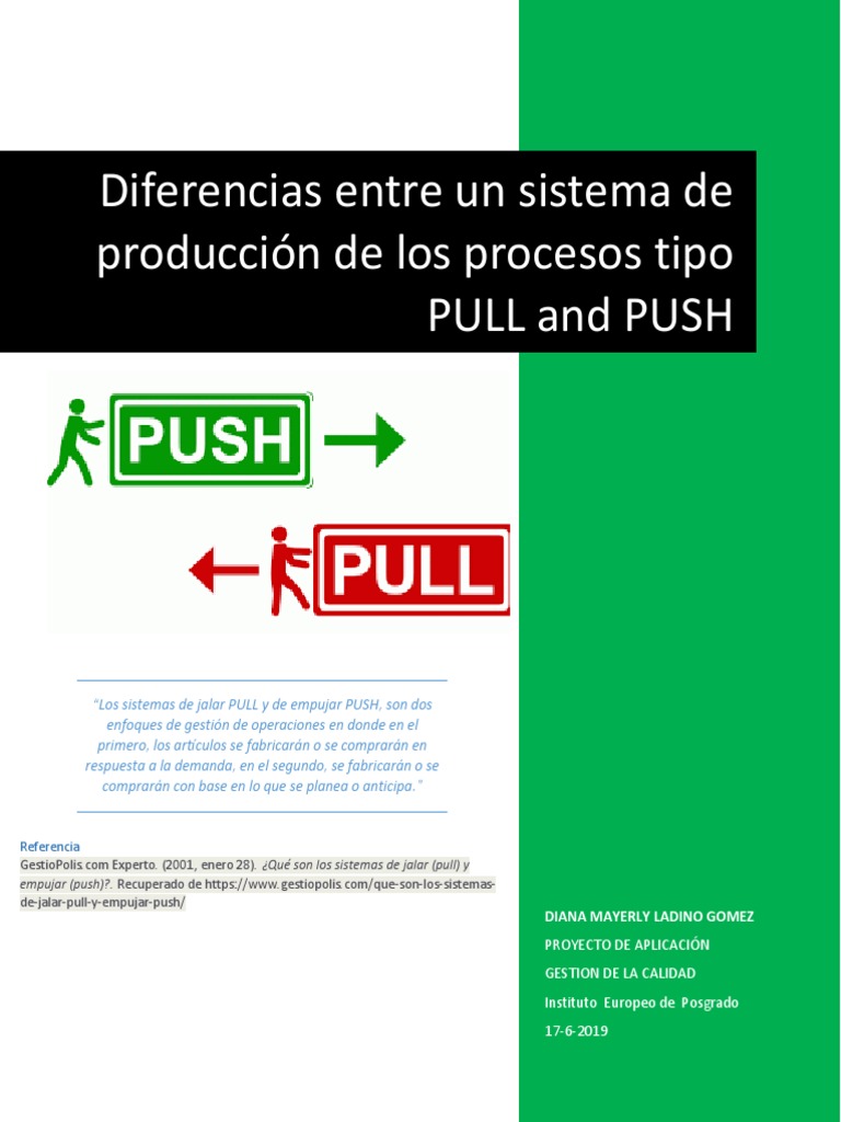 Sistemas Pull and Push Inventario Tecnología